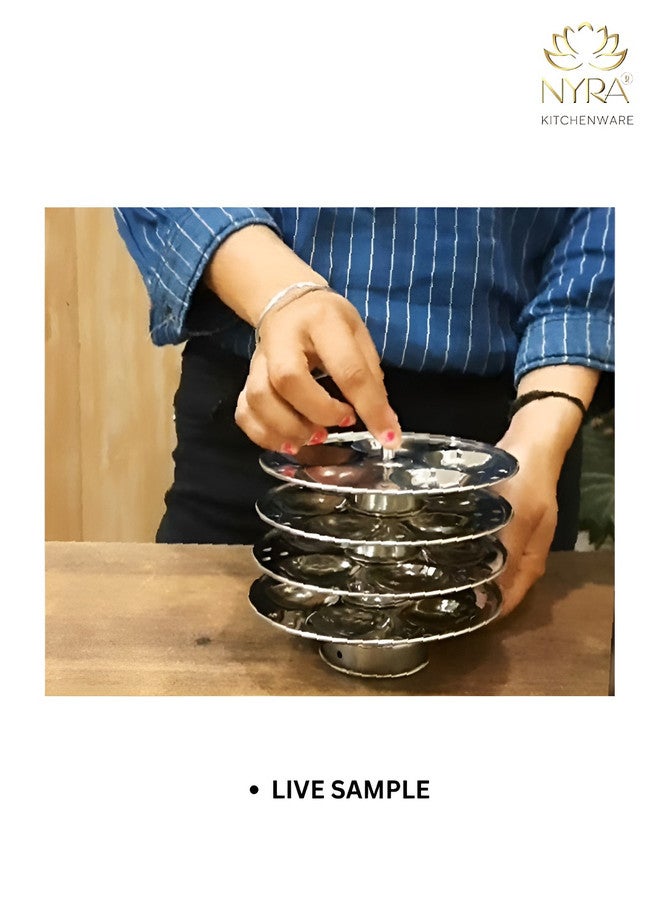Nyra Kitchenware Stainless Steel Dishwasher Safe Idli Maker - Image 5